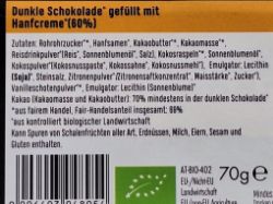 Picture of BIO - Zotter "handgeschöpft" Hanfpraline VEGAN 70g