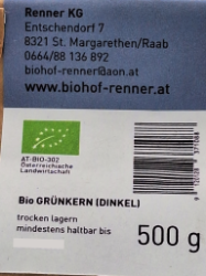 Bild von BIO - Grünkern Korn 0,5kg 
