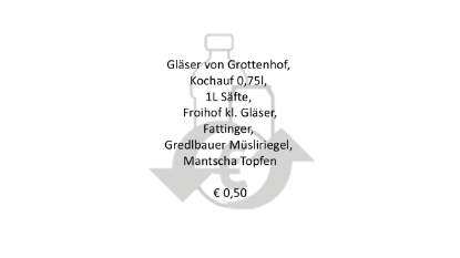 Picture of PFAND - € 0,5 - Gläser Grottenhof, Kochauf 0,75... etc.